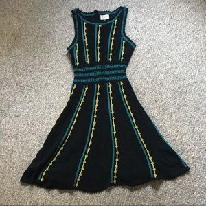 Vintage Style Navy Lined Sweater Dress